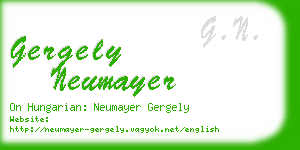 gergely neumayer business card